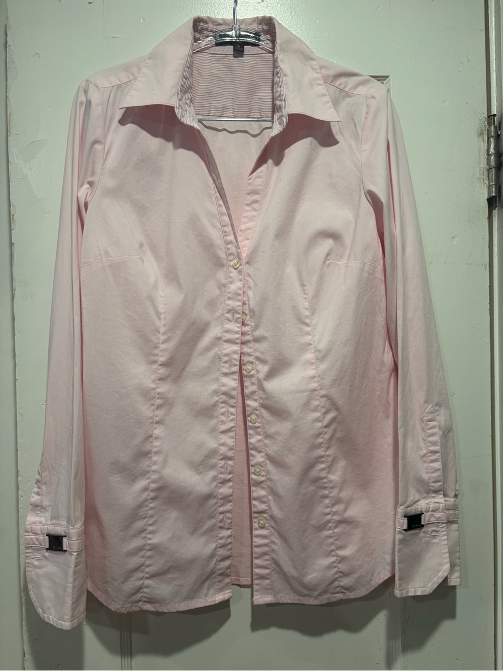 Women’s  Express Light Pink Button-Down Dress Shirt